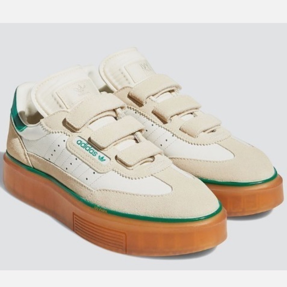 Adidas x Ivy Park Women’s Super Sleek 3 Strap Wonder White Gum Sneakers 5.5